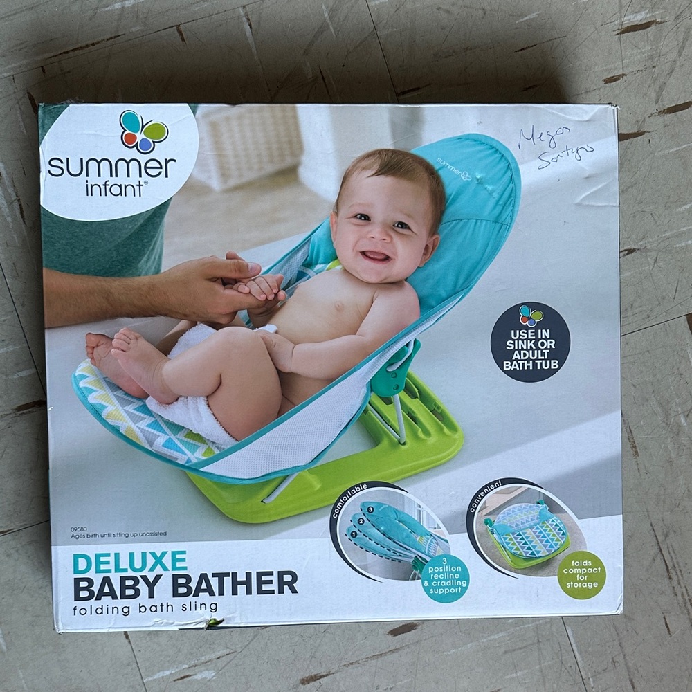 Deluxe Baby Bather - Blue and Green